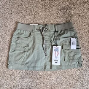 Cargo Mini Skirt in Olive Green